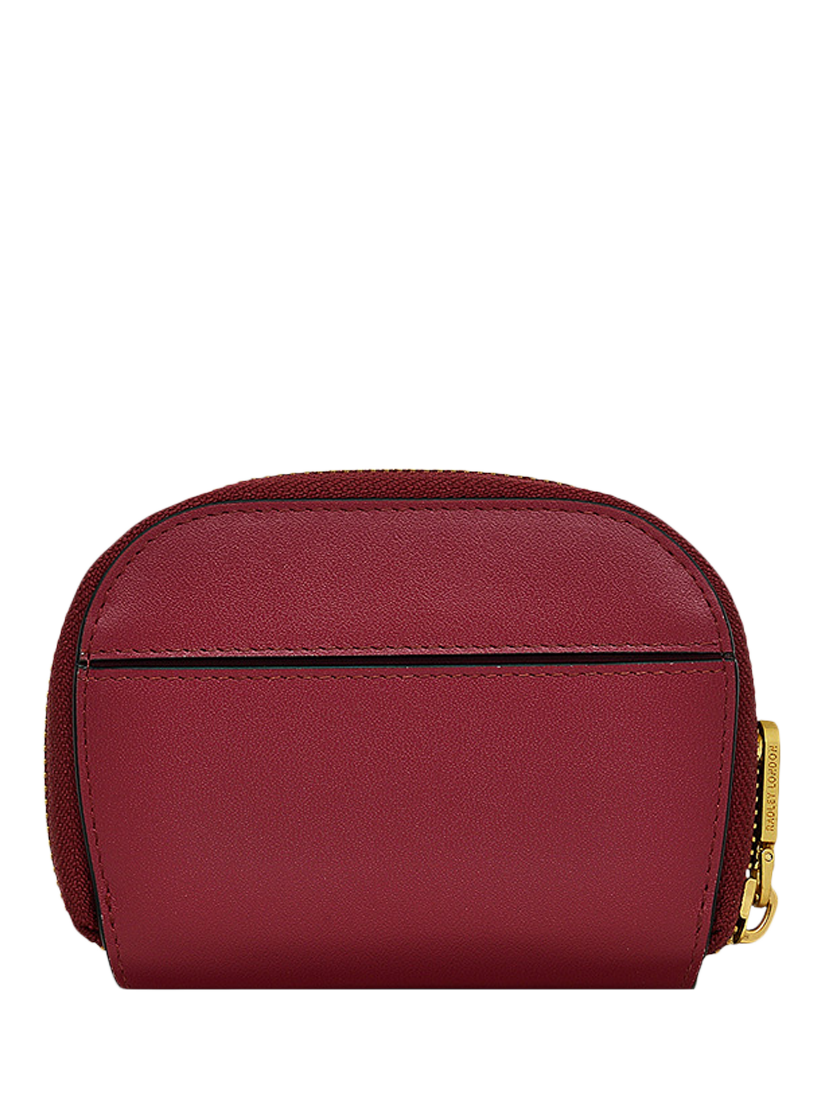 Radley Liverpool Street 2.0 Icon Leather Abstract Floral Medium Bifold  Purse, Cranberry/Multi