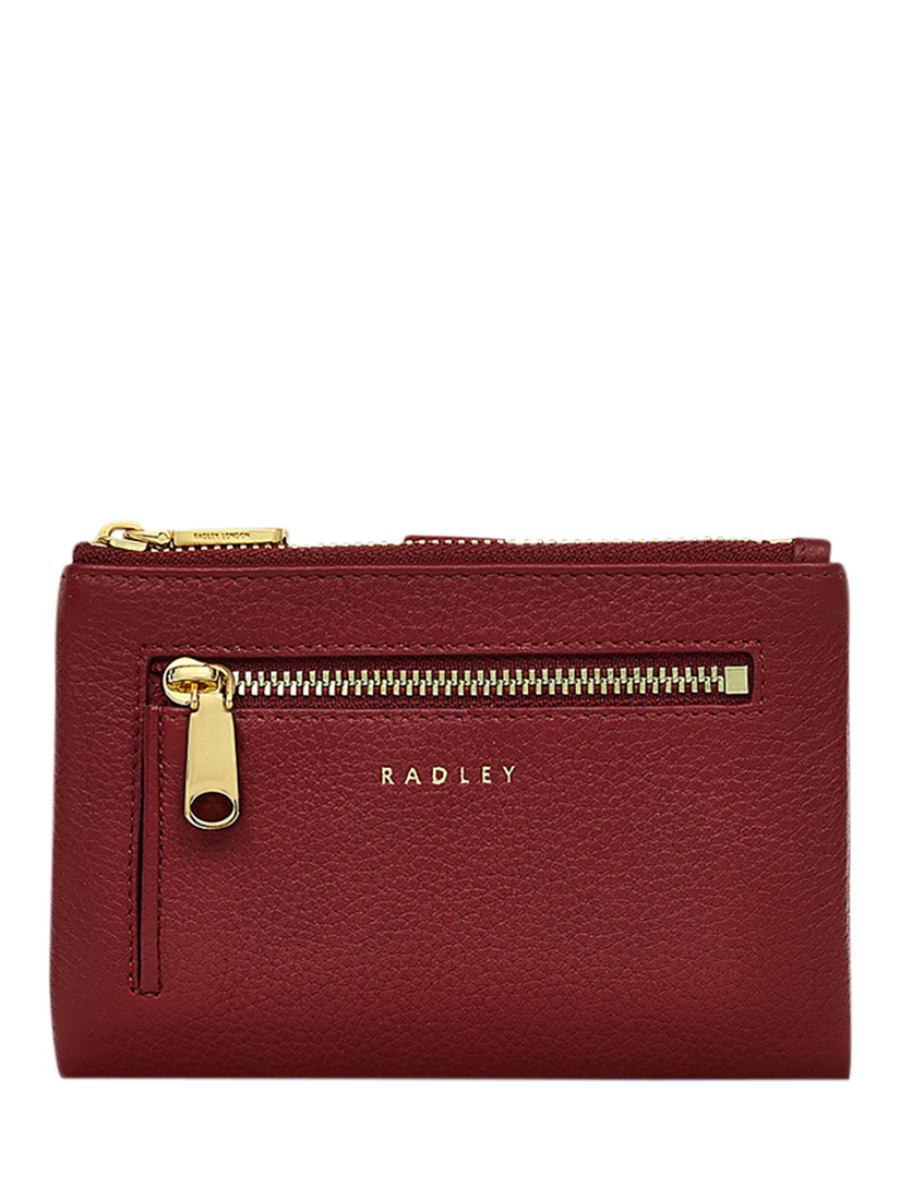 Radley Larkswood 2.0 Leather Medium Bifold Purse Cranberry