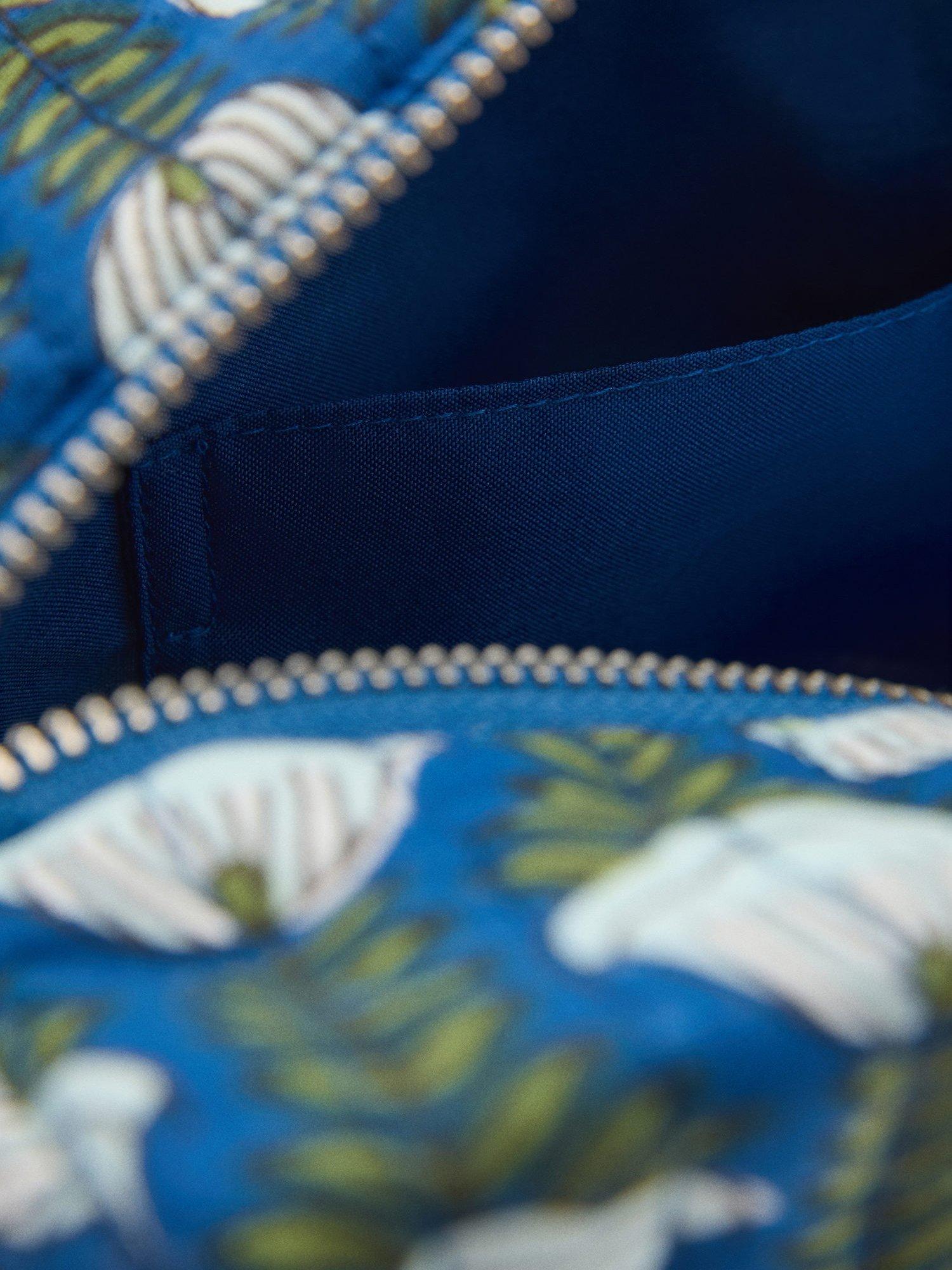 Product image 3 of 4, which shows Mango Indie Quilted Cosmetic Bag, Blue