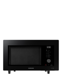 Samsung MC32DG7646CKE3 Freestanding Combination Microwave with Air Fry, Grill and Healthy Steam, 32L, Black Glass, Black Glass