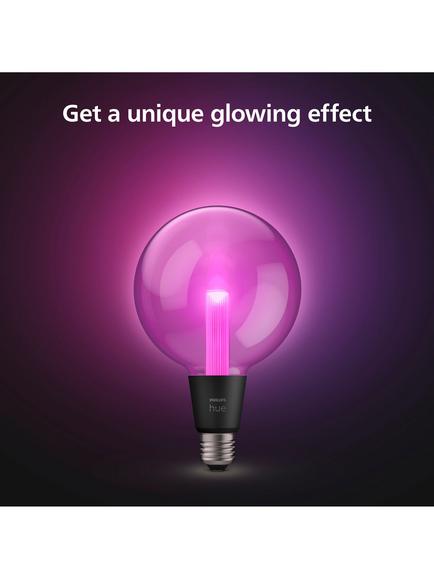 Philips Hue White & Colour Changing Ambiance Wireless Lighting Smart LED with Bluetooth, 6.8W E27 Screw Bulb, Single - view 2, Clear Clear