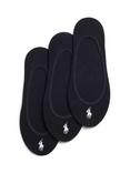 Polo Ralph Lauren Logo Lopw Liner Socks, Pack of 3, Black