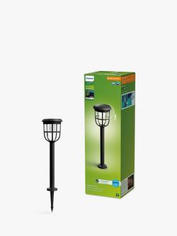 Philips Radii Ultra Efficient Solar Powered Motion Sensor LED Outdoor Light, Black, Black