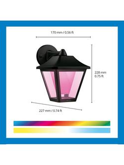 WiZ Smart LED Classic Outdoor Wall Lamp - view 2, Black