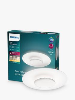 Philips Garnet LED Ceiling Light, White, White