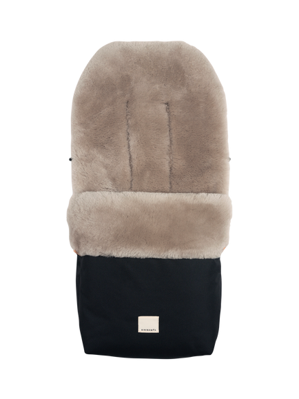 BINIBAMBA Sheepskin Puffmuff Footmuff, Toast