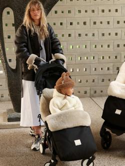 BINIBAMBA Sheepskin Puffmuff Footmuff - view 2, Toast