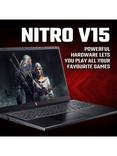 Acer Nitro V15 Gaming Laptop, Intel Core i5 Processor, 16GB RAM, 512GB SSD, RTX 3050, 15.6” Full HD, Black