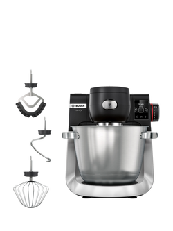 Bosch Series 6 Intelligent Sensing Integrated Scale Stand Mixer, Black, Black