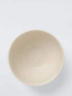 John Lewis Embossed Heart Stoneware Cereal Bowl, 12.8cm - view 2, Off White