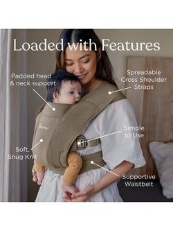 Ergobaby Embrace Lightweight Baby Carrier, Washed Black - view 2, Washed Black