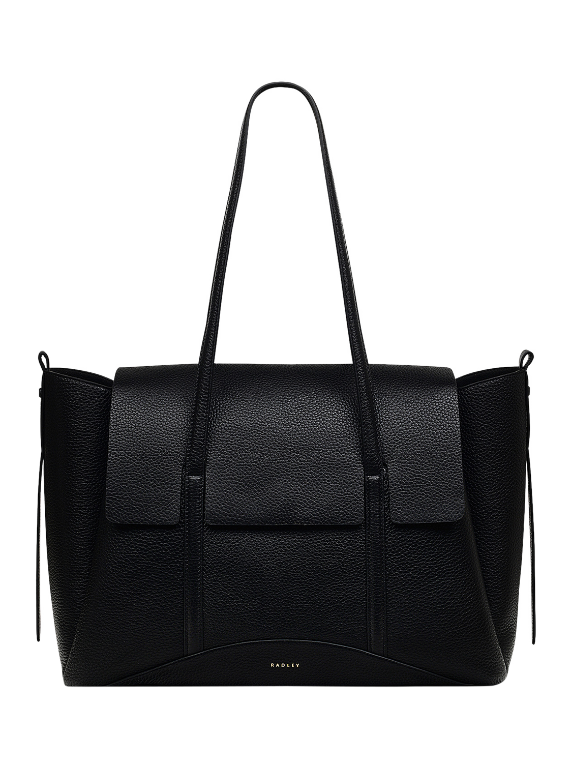 Radley The Chancery Leather Large Flapover Shoulder Bag Black