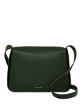 Radley Westwell Lane Leather Medium Flapover Crossbody Bag, Racing Green