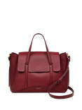 Radley The Chancery Leather Medium Flap Over Grab Bag, Cranberry