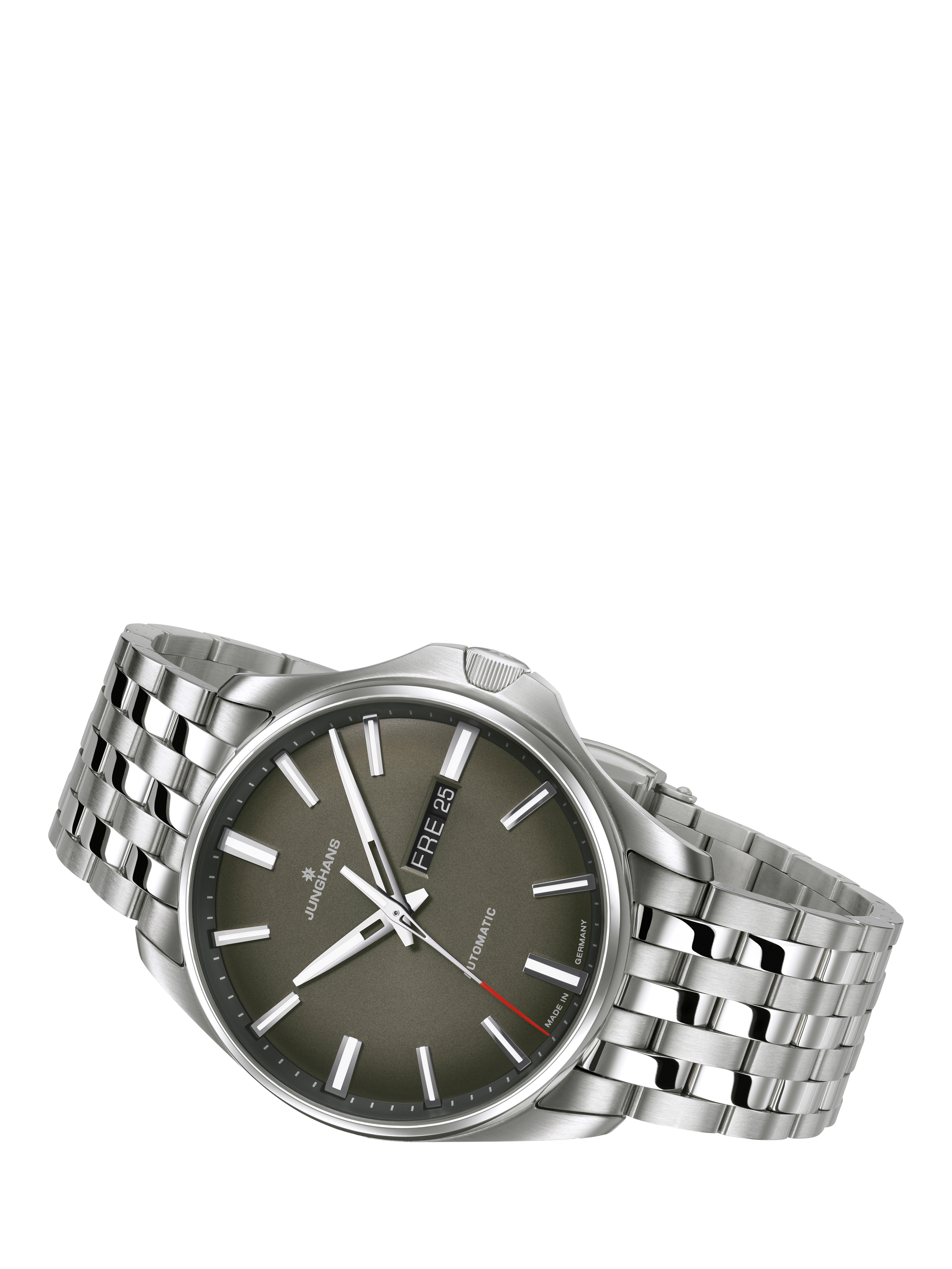 Product image 2 of 2, which shows Junghans 27/4210.44 Men's Meister S Automatic Date Bracelet Strap Watch, Silver