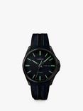 Junghans 27/4211.00 Men's Meister S Automatic Date Rubber Strap Watch, Blue