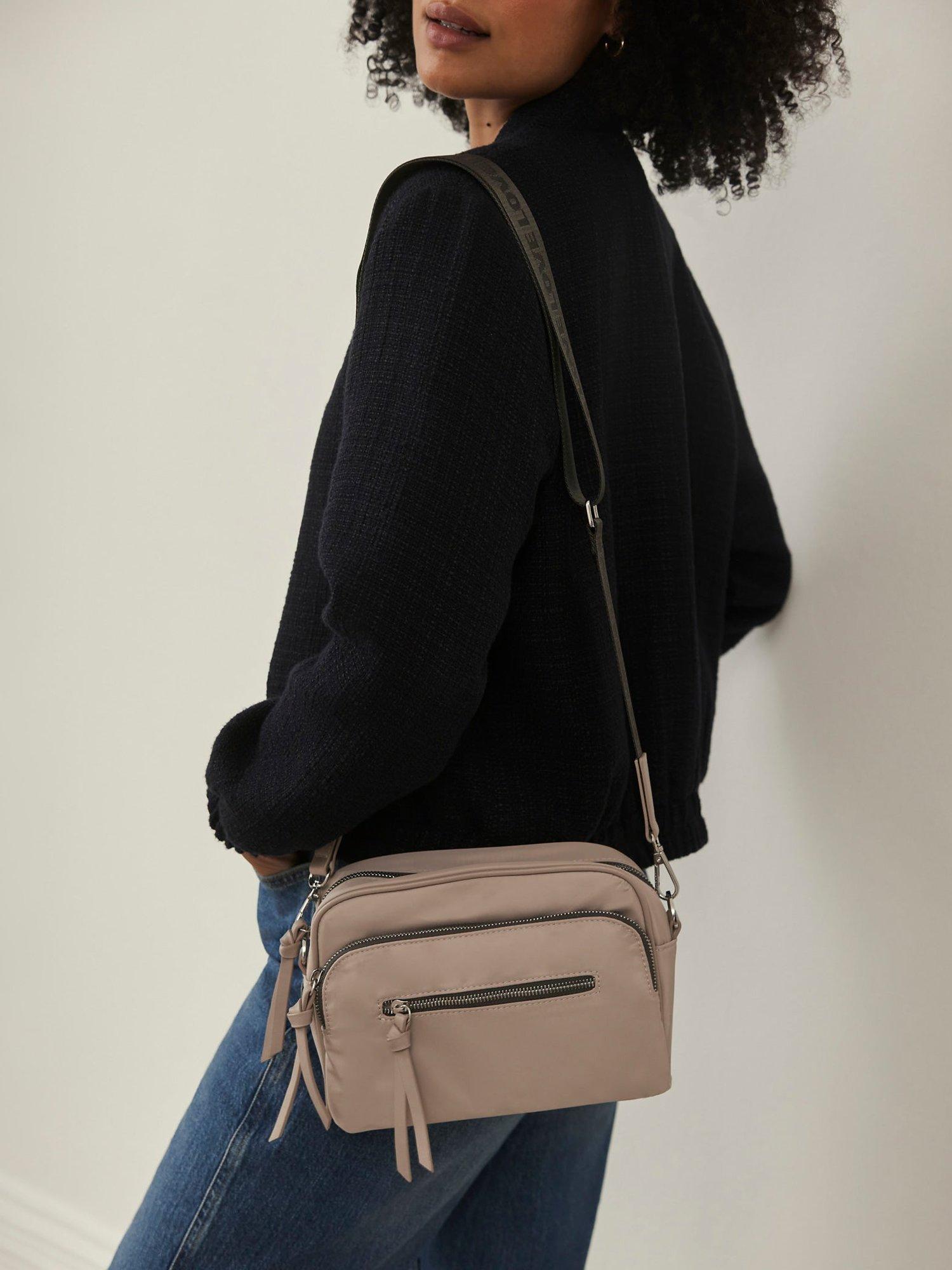 Product image 2 of 5, which shows Mint Velvet Nylon Crossbody Bag, Natural