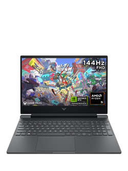 HP Victus 15-fb2008na Gaming Laptop, AMD Ryzen 5 Processor, 16GB RAM, 512GB SSD, RTX 4060, 15.6" Full HD, Mica Silver, Mica Silver