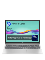 HP Pavilion 16-af0002na Laptop, Intel Core Ultra 7 Processor, 16GB RAM, 1TB SSD, 16” WUXGA, Natural Silver