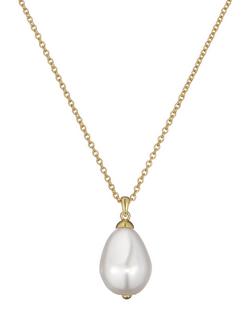 Ted Baker Parmlia Faux Pearl Pendant Chain Necklace, Gold, Gold