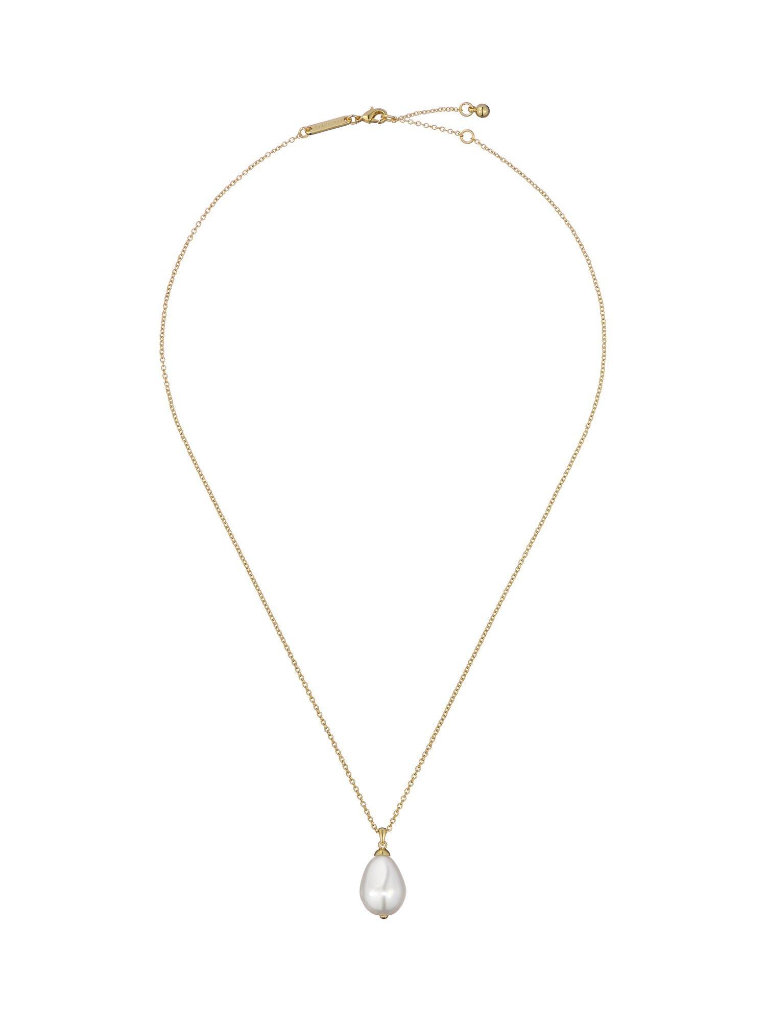 Product image 3 of 4, which shows Ted Baker Parmlia Faux Pearl Pendant Chain Necklace, Gold