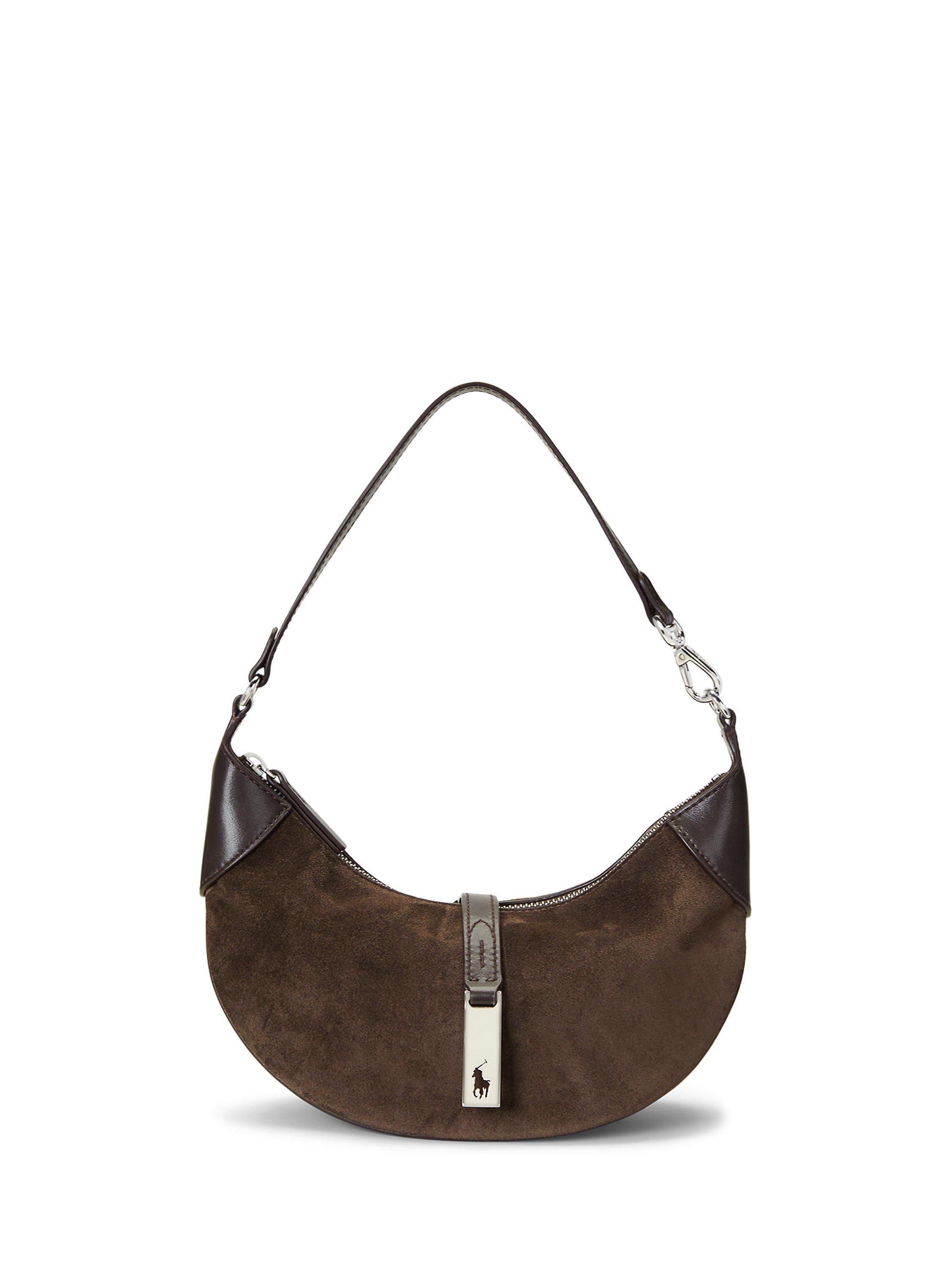 Product image 1 of 7, which shows Polo Ralph Lauren Polo ID Mini Shoulder Bag, Chocolate