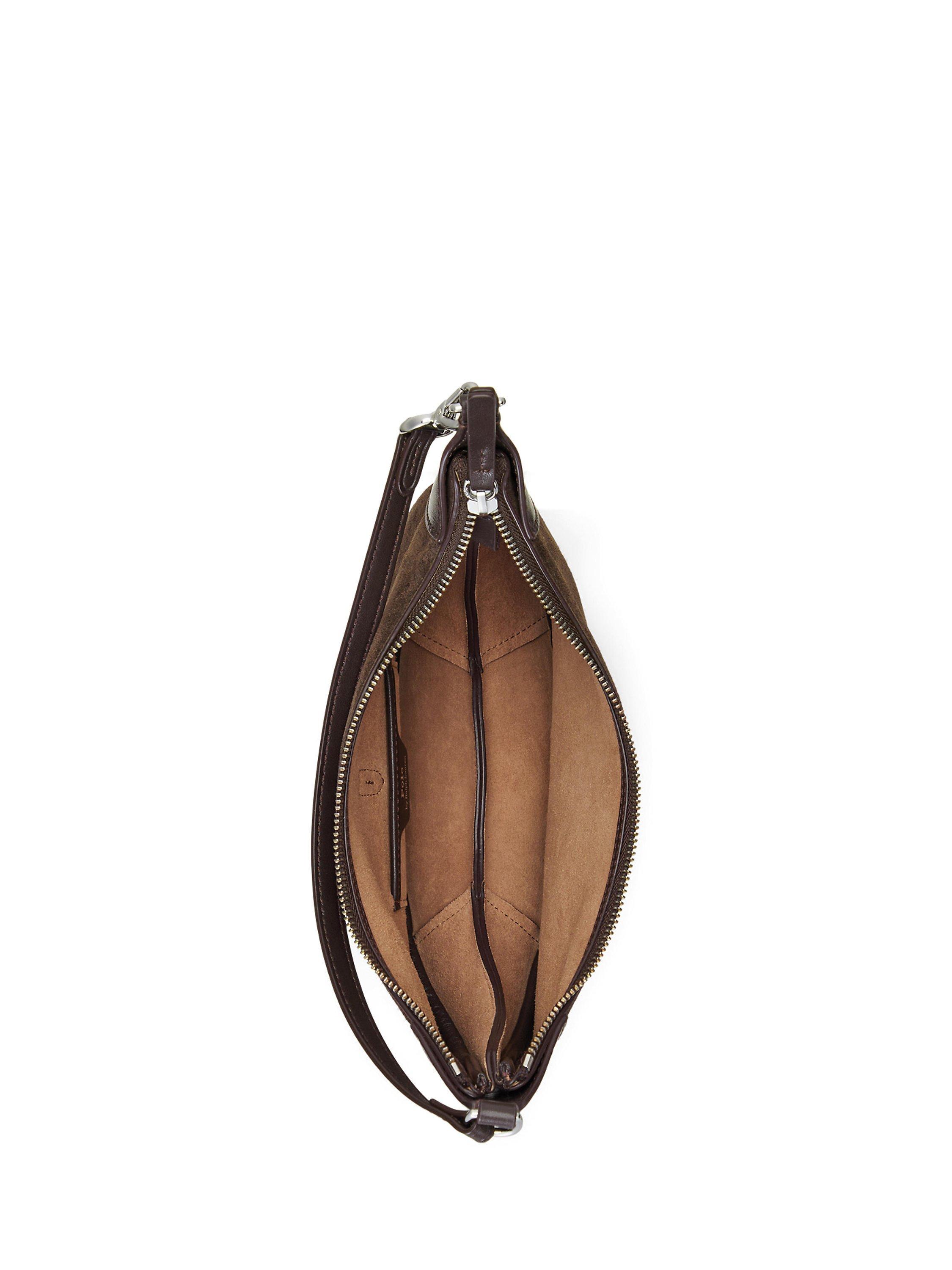 Product image 4 of 7, which shows Polo Ralph Lauren Polo ID Mini Shoulder Bag, Chocolate