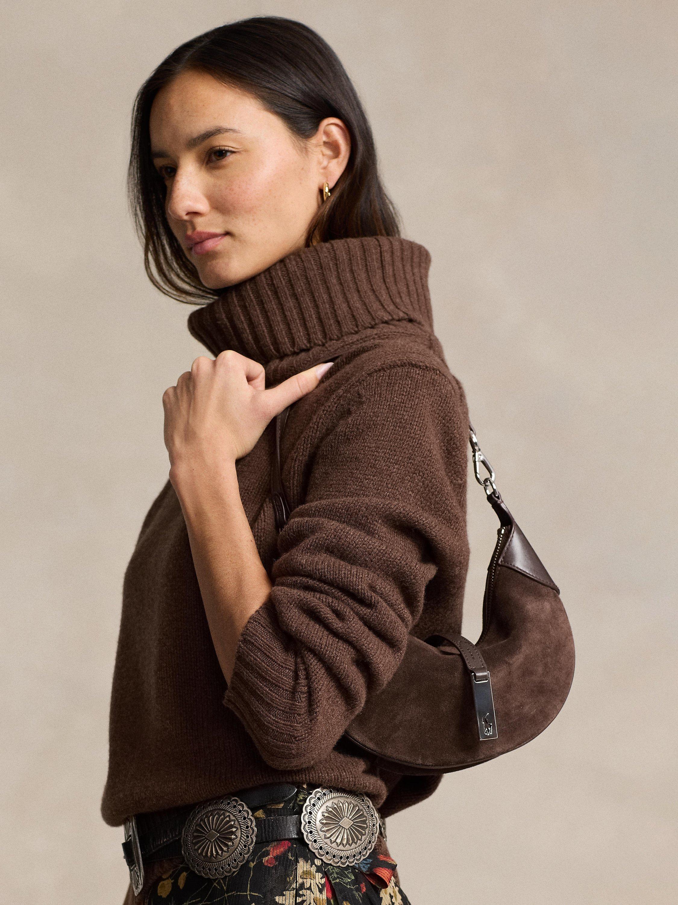 Product image 6 of 7, which shows Polo Ralph Lauren Polo ID Mini Shoulder Bag, Chocolate