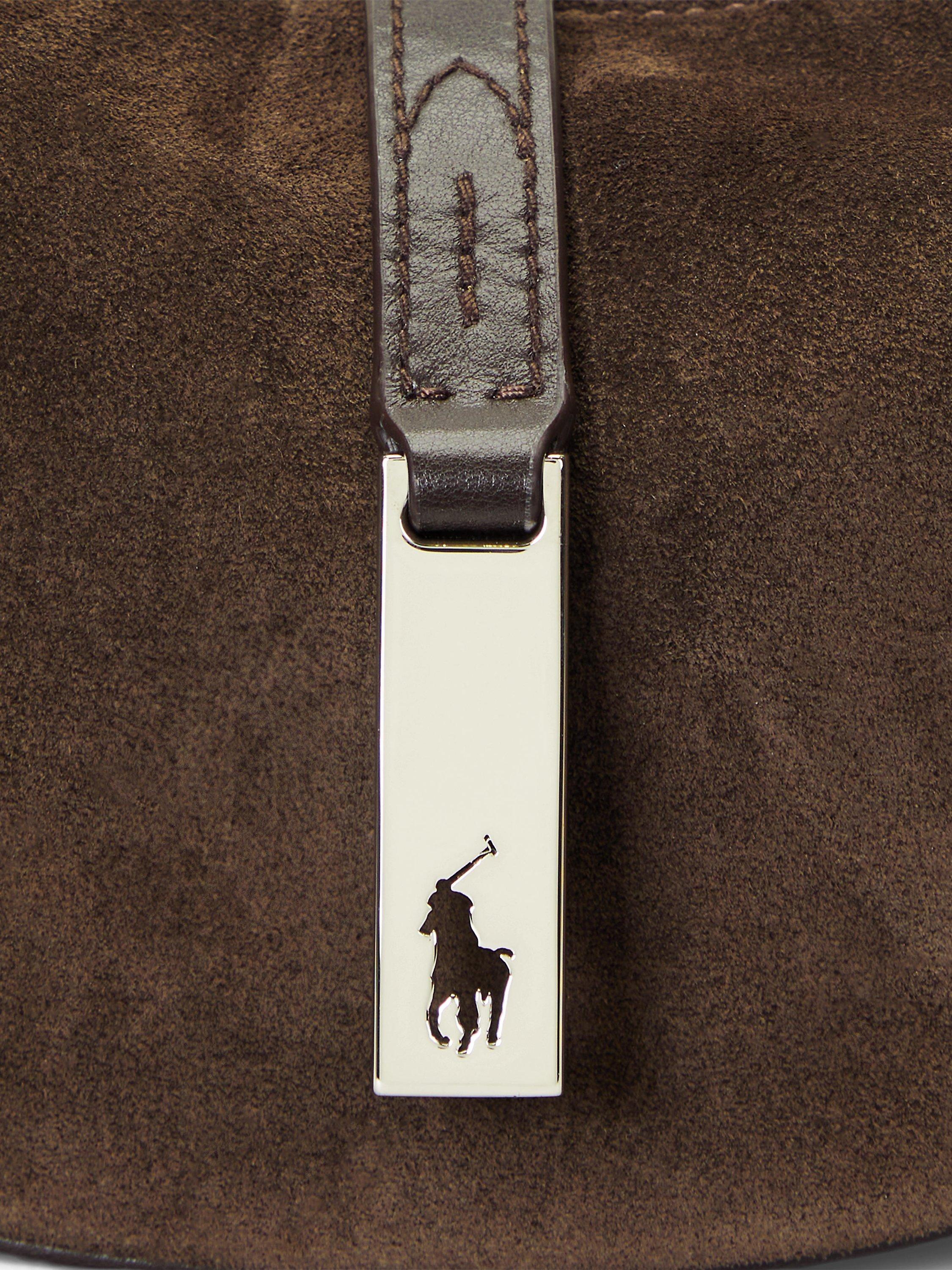 Product image 7 of 7, which shows Polo Ralph Lauren Polo ID Mini Shoulder Bag, Chocolate