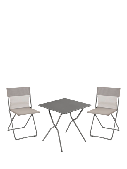 Lafuma Balcony Folding 2-Seater Garden Bistro Table & Chairs Set, 8556 Terretubetitane