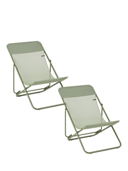 Lafuma Maxi Transat Deck Chair, Set of 2, Moss