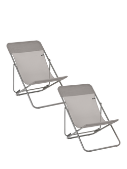 Lafuma Maxi Transat Deck Chair, Set of 2, Terre