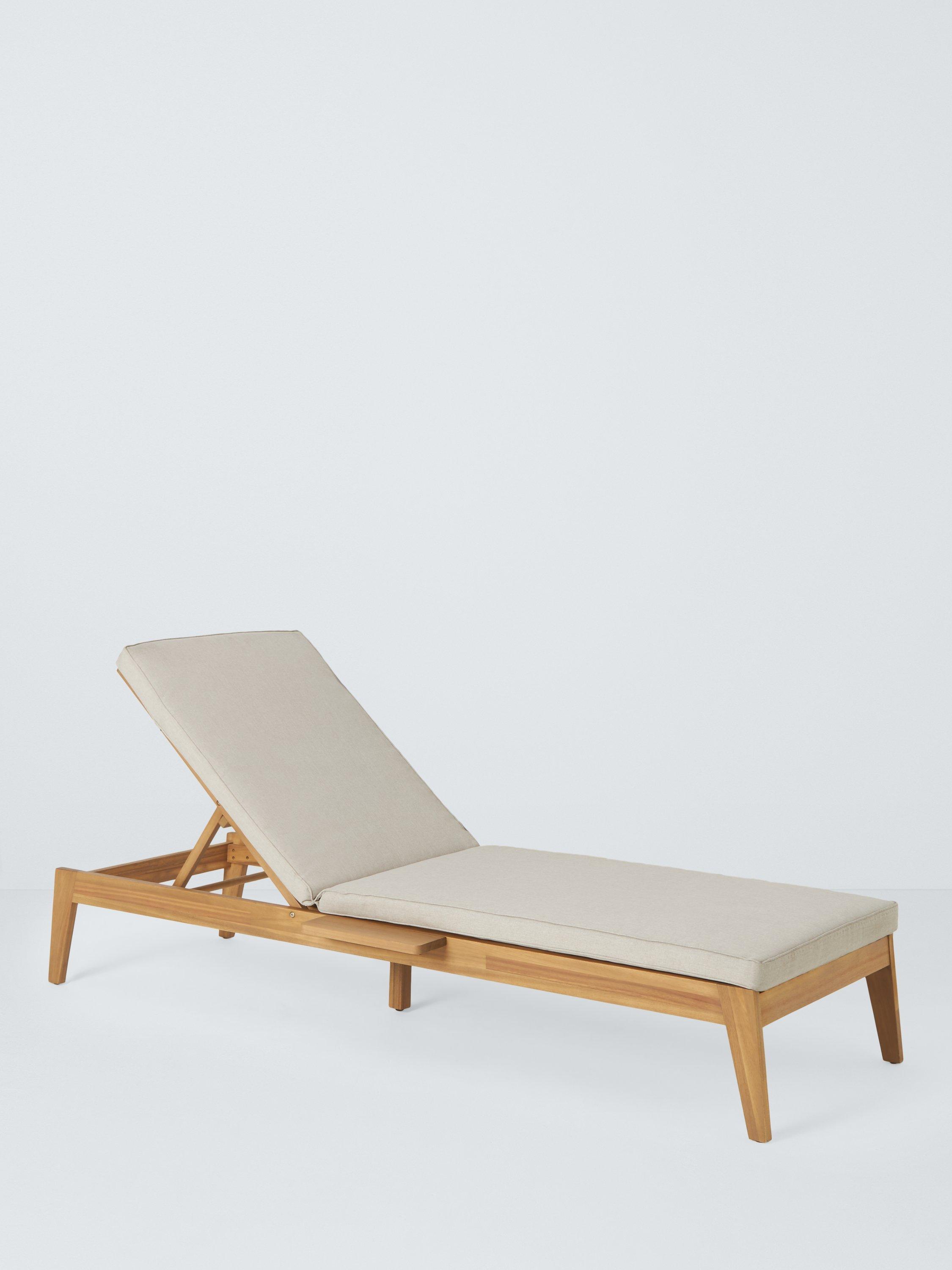 John Lewis Mona Acacia Wood Sunlounger, Natural