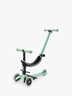 Micro Scooters 4-In-1 Mini Micro Push Along LED Wheels Scooter, Aqua