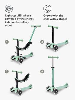 Micro Scooters 4-In-1 Mini Micro Push Along LED Wheels Scooter - view 2, Aqua