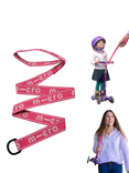 Micro Scooters Eco Pull & Carry Straps, Pink Logo