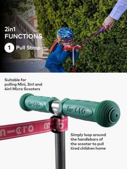 Micro Scooters Eco Pull & Carry Straps - view 2, Pink Logo