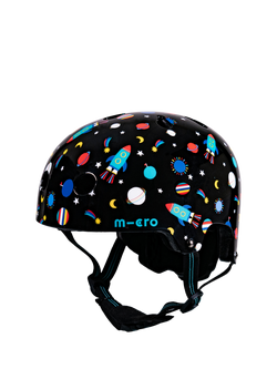 Micro Scooters Kids' Space Bike/Scooter Safety Helmet, Black/Multi, Black/Multi