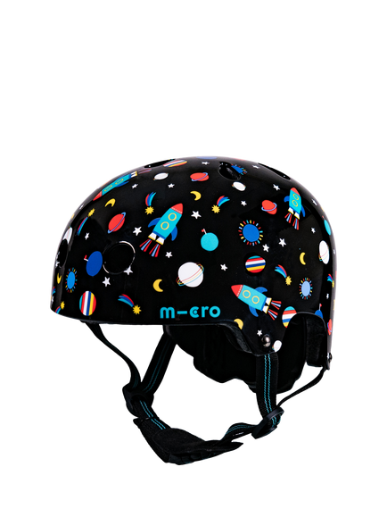 Micro Scooters Kids' Space Bike/Scooter Safety Helmet, Black/Multi, Black/Multi