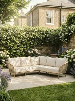 John Lewis Flat Rope Weave 5-Seater Corner Garden Sofa - view 2, 