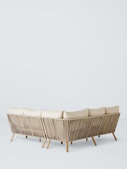 John Lewis Flat Rope Weave 5-Seater Corner Garden Sofa - view 2, 