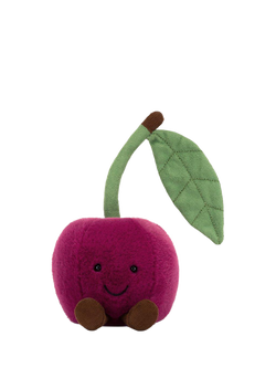 Jellycat Amuseables Cherry Soft Toy, Red