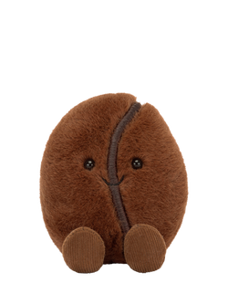 Jellycat Amuseables Coffee Bean Soft Toy - view 2, Brown