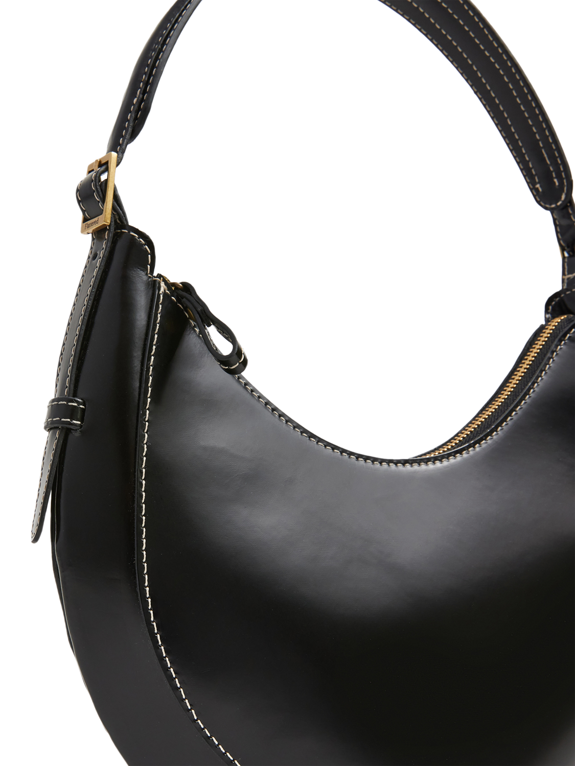 Product image 5 of 6, which shows Flattered Lunar Leather Mini Shoulder Bag, Black