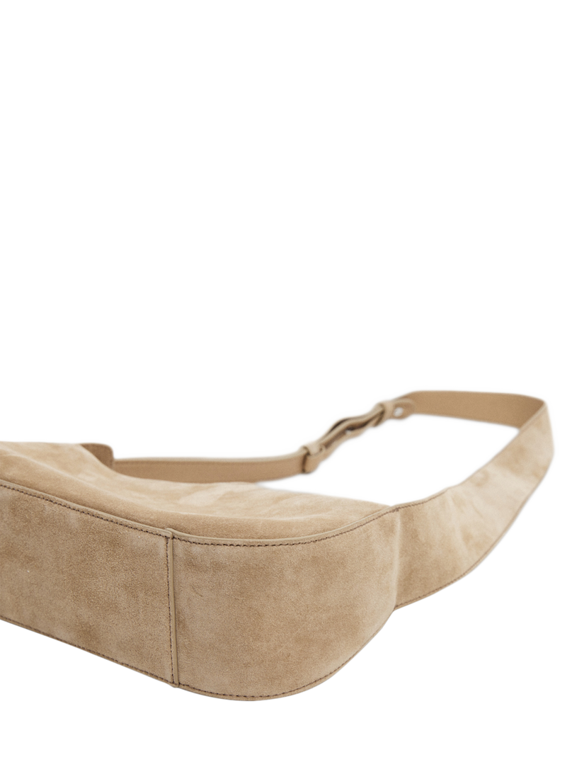 Product image 9 of 11, which shows Flattered Tuna Suede Shoulder Bag, Sand
