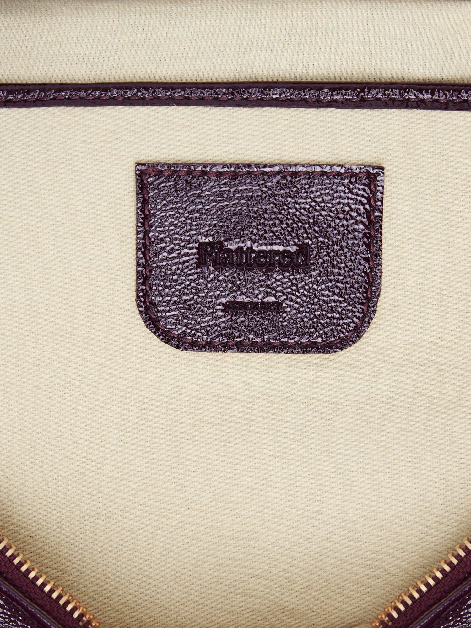 Product image 6 of 7, which shows Flattered Alva Leather Slouchy Shoulder Bag, Burgundy