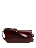 Flattered Lillie Leather Shoulder Bag, Red Patent