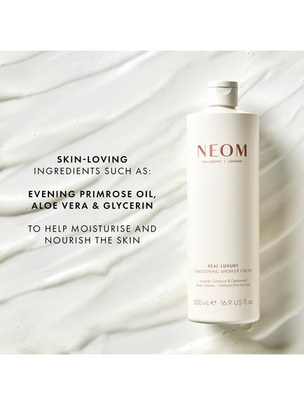 NEOM Wellbeing London Real Luxury Cocooning Shower Cream, 500ml - view 2, 
