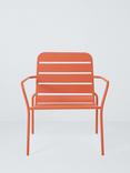 John Lewis Metal Garden Lounge Chair, Burnt Orange
