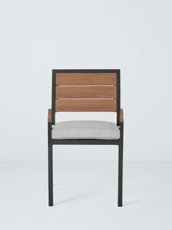 John Lewis Platform Garden Dining Armchair, Set of 2, Grey - view 2, Grey